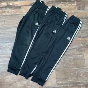 3 Pairs of Adidas youth track joggers size S.